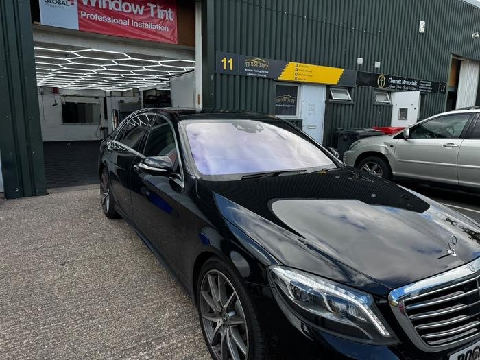Mercedes S-Class with a chameleon windscreen