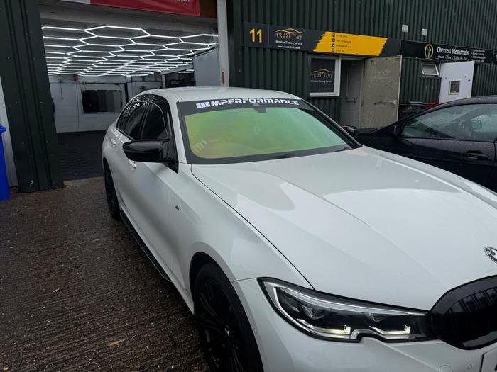 BMW 3 Series with a chameleon windscreen