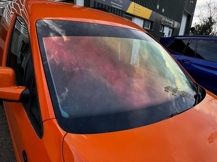 VW Caddy, chameleon windscreen and sunstrip